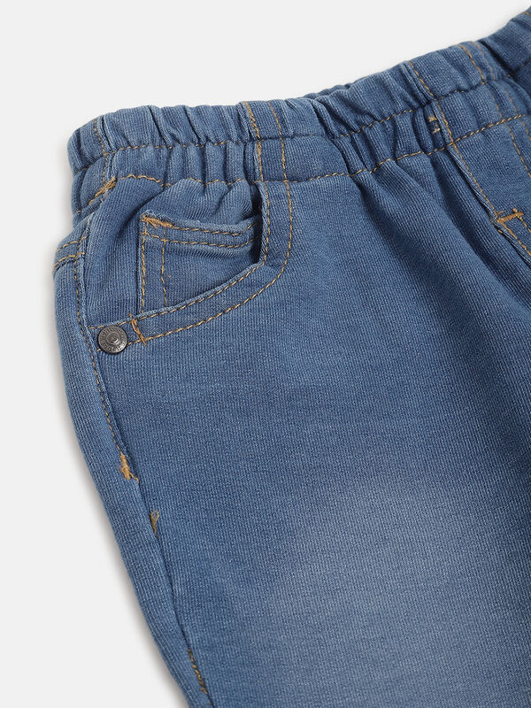 Boys Medium Blue Knitted Jeans image number 3